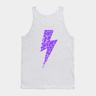 purple cow print lightning bolt Tank Top